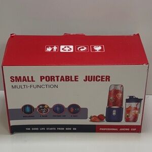 Portable Juicer with Red Accents